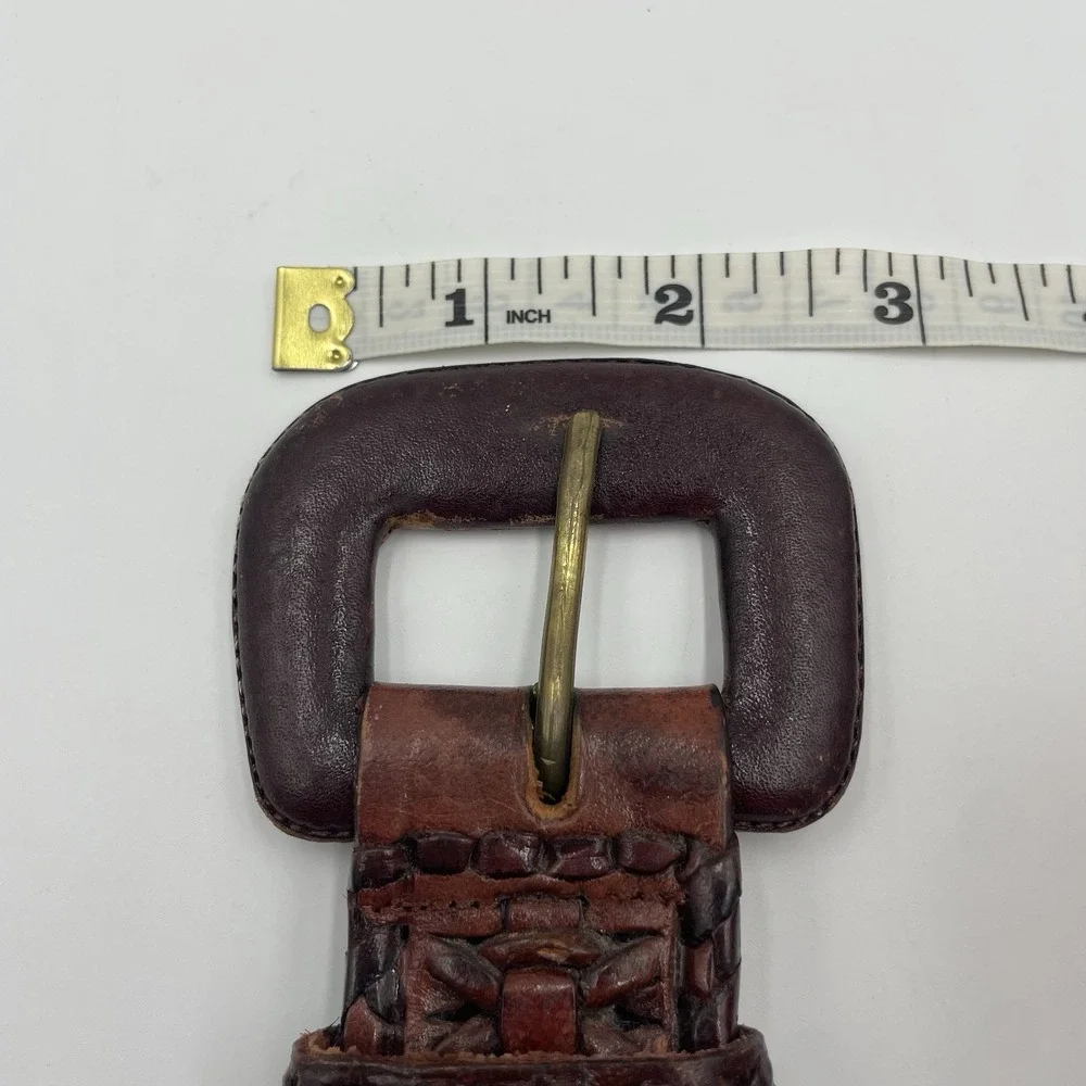 Vintage Boho Womens Leather Belt Size 22